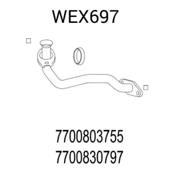 Výfuková trubka QWP Výfuková trubka QWP WEX697