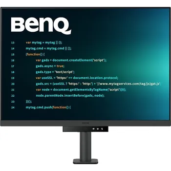 Monitor BenQ RD280UA 28,2" LED monitor, 28,2", IPS, 3840×2560, 1200:1, 5ms, HDMI, DisplayPort, 3× USB 3.0, USB-C, Thunderbolt 3, repro, Pivot, černý, energ. tř. G 9H.LM2LJ.TBE