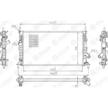 Chladič motoru QWP Chladič vody QWP WRA124
