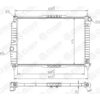 Chladič motoru QWP Chladič vody QWP WRA134