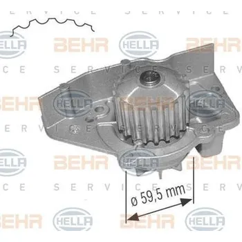 Vodní pumpa motoru HELLA Vodní čerpadlo BEHR HELLA SERVICE Version ALTERNATIVE HE 8MP376801-084