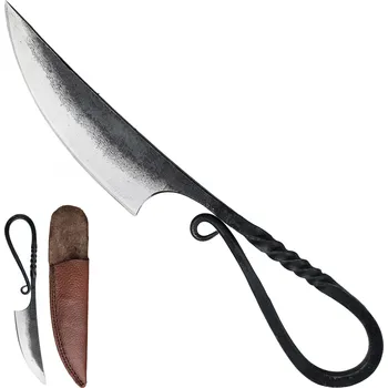 kapesní nůž PAK Pevný keltský nůž "FORGED CELTIC" s koženým pouzdrem