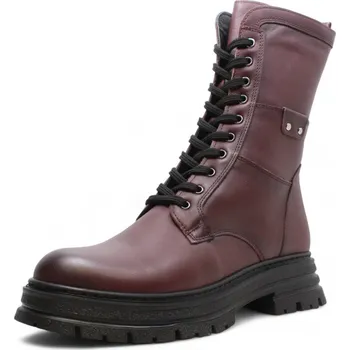 Dámská zimní obuv DÁMSKÉ KOTNÍKOVÉ BOTY KLOP 248-K-149 BORDOVÁ Barva: BORDOVÁ, Velikost: 40