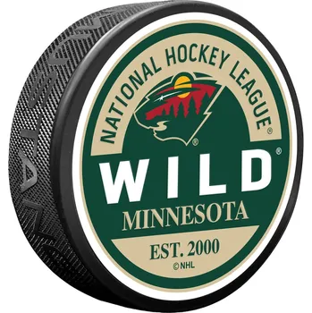Puk Mustang Puk Minnesota Wild NHL Block Textured Puck