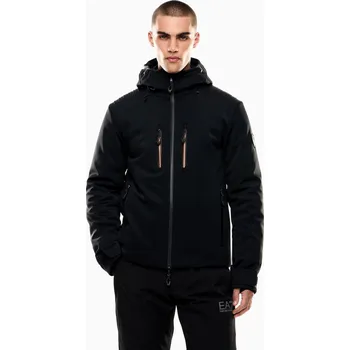 EA7 EMPORIO ARMANI SKI KITZBUHEL SOFTSHELL JACKET MAN BLACK Velikost: 3XL