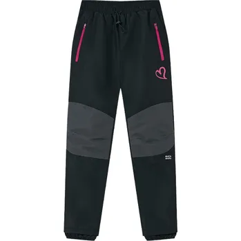 Dívčí kalhoty DÍVČÍ ŠUSŤÁKOVÉ KALHOTY ZATEPLENÉ černé Wolf B2577