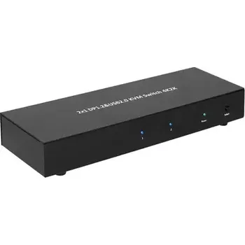 Switch MicroConnect 2x1 4K DisplayPort USB KVM Switch černá (MC-DP-KVM201K)