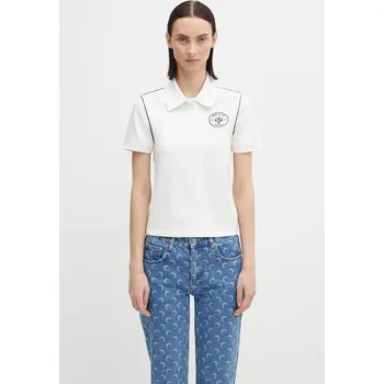 Polo tričko Sporty & Rich Eden Crest Embroidered Pique, XS, bílá, 00X