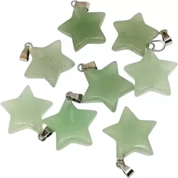 Přívěsek Avanturín zelený hvězdička přívěsek 2 cm