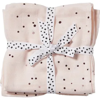 Plena DONE BY DEER Mušelínové plenky Dreamy Dots 2ks - růžové
