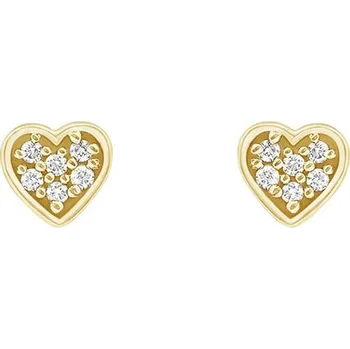 Náušnice Srdcové náušnice s diamanty Janella