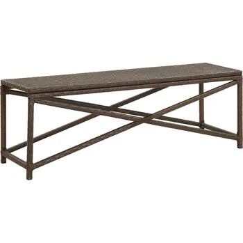 Zahradní lavice Zahradní lavice 120 cm polyratan hnědá