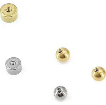 Materiál na výrobu šperku Náhradní šroubovací uzávěry pro CZ náušnice s dříkem 1mm - Kulička / Nerez SL