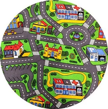 Koberec Vopi Dětský koberec se silnicemi kruh 400 cm