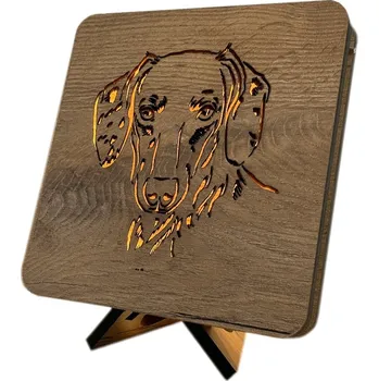 Lampička Li-Go "Jezevčík krátkosrstý" lampa 19x19cm provedení povrchu: dub světlý