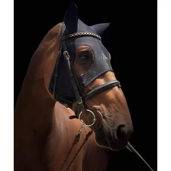 Pleťová maska Maska Fenwick Liquid Titanium s ušima velcro M černá