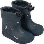BUNDGAARD MALIK Navy Dino | Dětské zateplené barefoot holínky - 20
