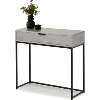 Konferenční stolek Konzolový stolek NIRAI se šuplíkem - beton / černý