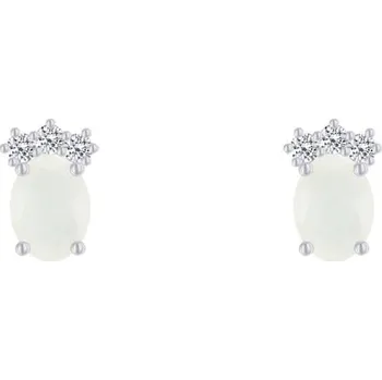 Šperk Stříbrné náušnice s měsíčním kamenem a topazy Perkin