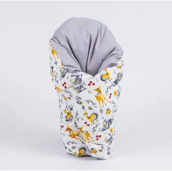 Zavinovačka Tulimese Náhradní povlak lesní zvířátka šedá VELIKOST NÁHRADNÉHO POVLAKU: POVLAK 80X80 CM