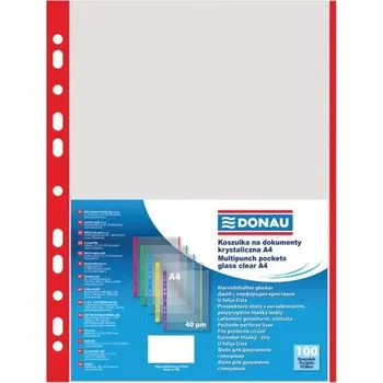 Euroobaly U bar.okraj-A4,červené,mat,40mic,100ks