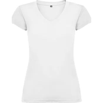 Dámské tričko Victoria dámské tričko s krátkým rukávem a výstřihem do V - Bílá, S