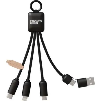 USB flash disk 20W nabíjecí kabel 5 v 1 SCX.design C13 - Černá