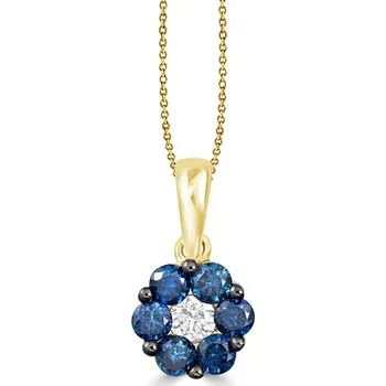 Přívěsek Modré diamanty v květinovém přívěsku Shayne