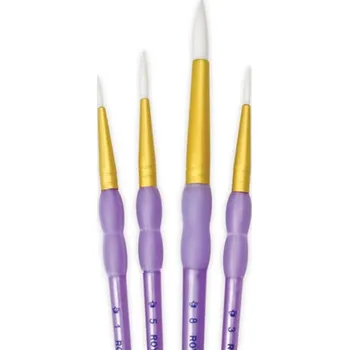 Umělecký štětec Sada kulatých syntetických štětců Royal & Langnickel 4 kusy