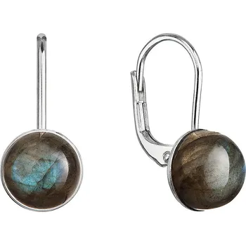 Náušnice EVOLUTION GROUP CZ Stříbrné náušnice s pravými minerálními kameny Labradorit - 11481.3