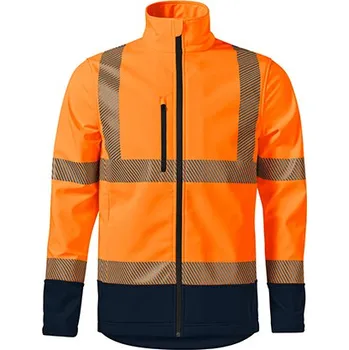 Pánská casual bunda RIMECK® HV Drop 5V3 Softshellová bunda unisex Barva: fluorescenční oranžová, Velikost: XL