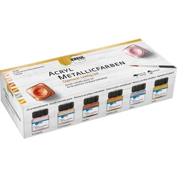 Speciální výtvarná barva C.Kreul Glamour Living akrylová barva metalická 6x 20 ml