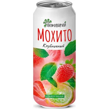 Limonáda Koktejl Mojito Jahodový Alk 0% 0,45l Lemonary