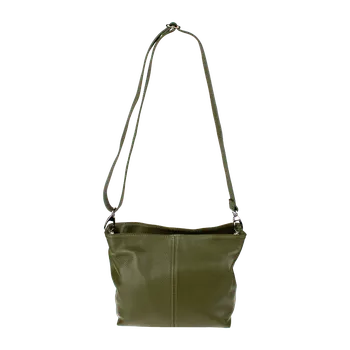 Kabelka NovaKabelka.cz Kožená italská crossbody kabelka Batilda Verde Prima