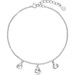 EVOLUTION GROUP CZ Stříbrný náramek se srdíčky Crystals from Swarovski® - 33108.1