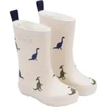 BUNDGAARD ASPEN Ivory Dino | Dětské zateplené barefoot holínky - 34