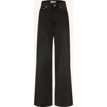 Dámské džíny Ganni Dámské Wide Leg Džíny, 055 black washed, 34