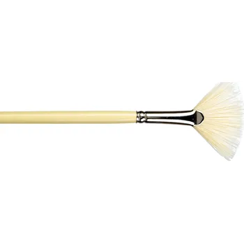 Umělecký štětec Štětec vějířovitý Kolibri 3019 č. 6, dlouhý, bílá štětina