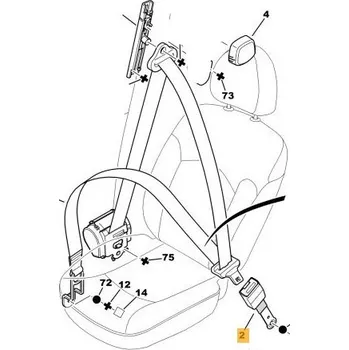 8973l3 protikus bezpečnostního pásu citroen peugeot