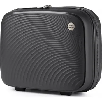 British Traveller K2393L Kosmetický kufřík 29cm Černý Polypropylen