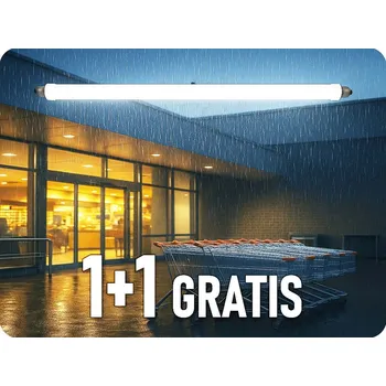 LED Voděodolná lampa 48W, 5760lm (120lm/W), IP65, 150cm, 1+1 zdarma! Neutrální bílá