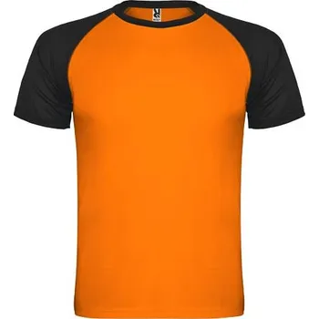 Dívčí tričko Indianapolis dětské sportovní tričko s krátkým rukávem - Fluorescenční oranžová / Černá, 8