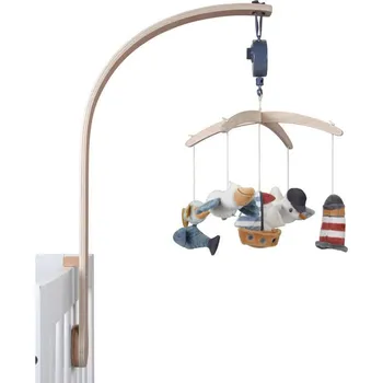 Hračka LITTLE DUTCH Námořnický záliv Hudební dřevěný kolotoč