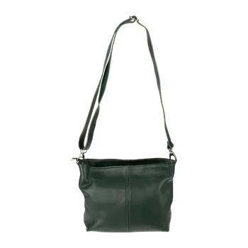 Kabelka NovaKabelka.cz Kožená italská crossbody kabelka Batilda Verde Scura