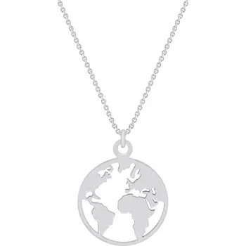 Šperk Platinový přívěsek s mapou světa World