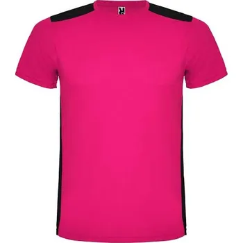 Detroit dětské sportovní tričko s krátkým rukávem - Tmavě růžová / Černá, 8