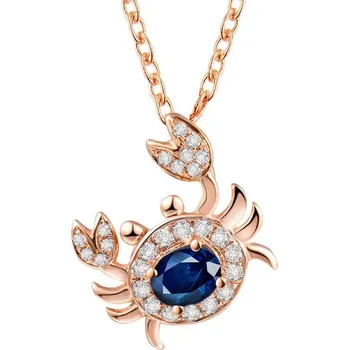 Přívěsek Přívěsek ve znamení Raka se safírem a diamanty Cangrejo