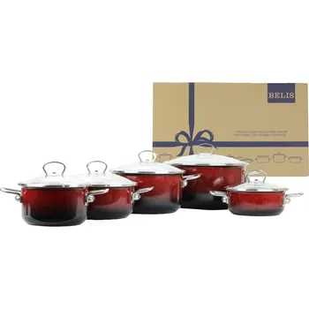 Hrnec Belis Premium Ombré 10 ks červené