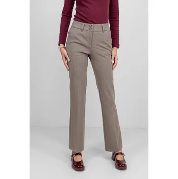 Dámské kalhoty Red Button kalhoty Bibette s jemným proužkem hnědé Velikost: 42/32