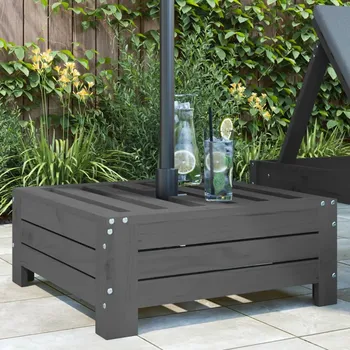 Stínicí technika Kryt na stojan slunečníku šedý masivní borové dřevo